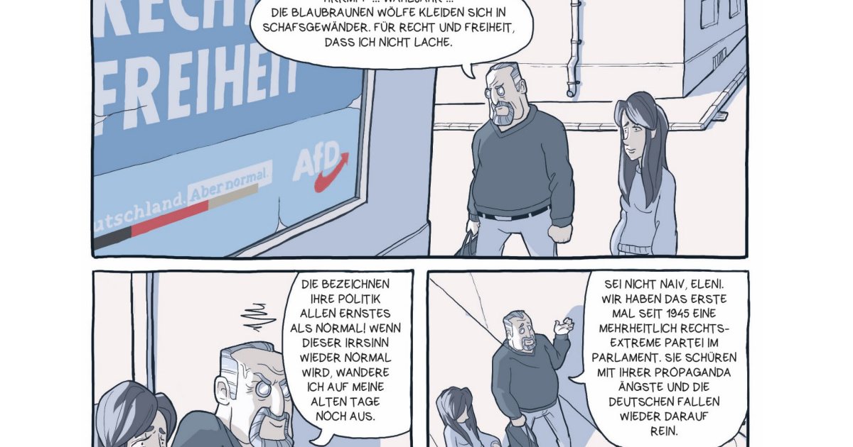Joachim Schneidmadl positioniert sich mit Comic-Satire gegen rechtsradikale Strömungen - ADZINE