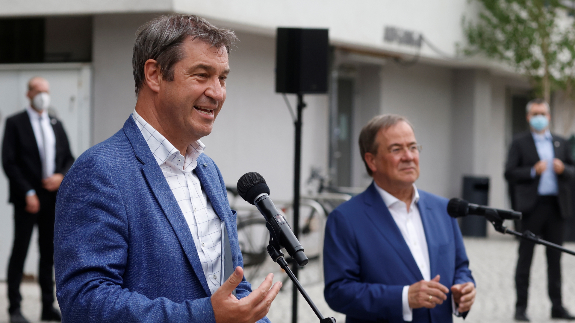 Bundestagswahlkampf: Unionsspitzen demonstrieren Harmonie