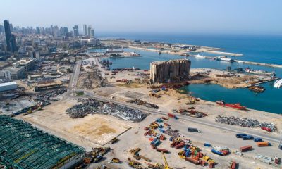 El puerto de Beirut a vista de dron, seis meses después de la explosión