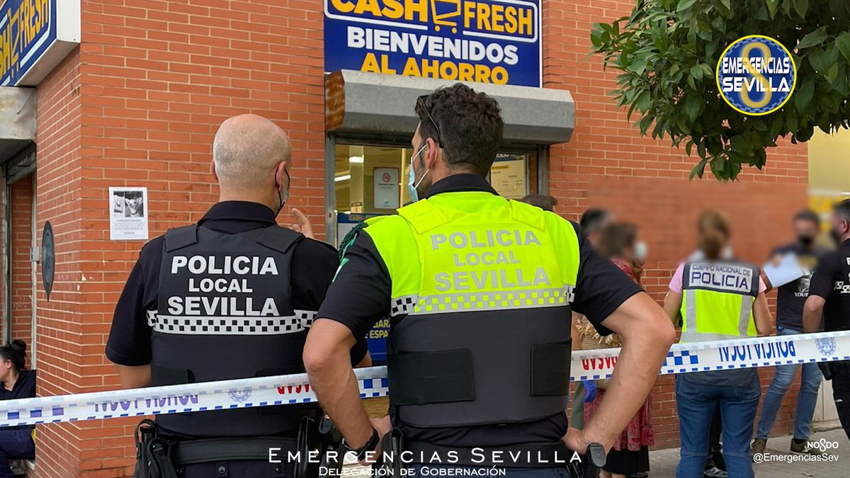 Muere un atracador al ser abatido por la policía durante un robo a un supermercado de Sevilla