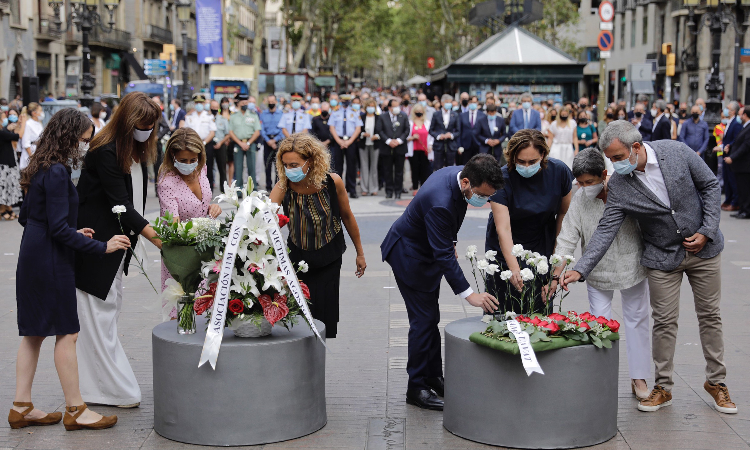 Barcelona homenajea a las víctimas en el cuarto aniversario del atentado de la Rambla