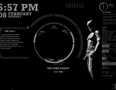 Esős abrosz az asztalra - Rainmeter