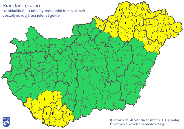 Görcsölhet az időtől, riasztást adtak ki