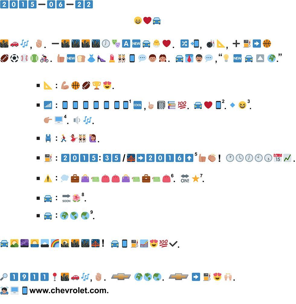 simbolos emoji chevrolet