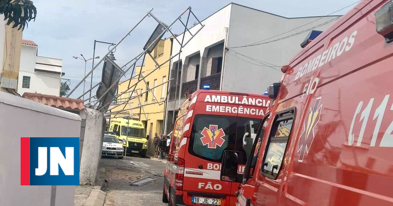 Queda de andaime faz três feridos em Esposende