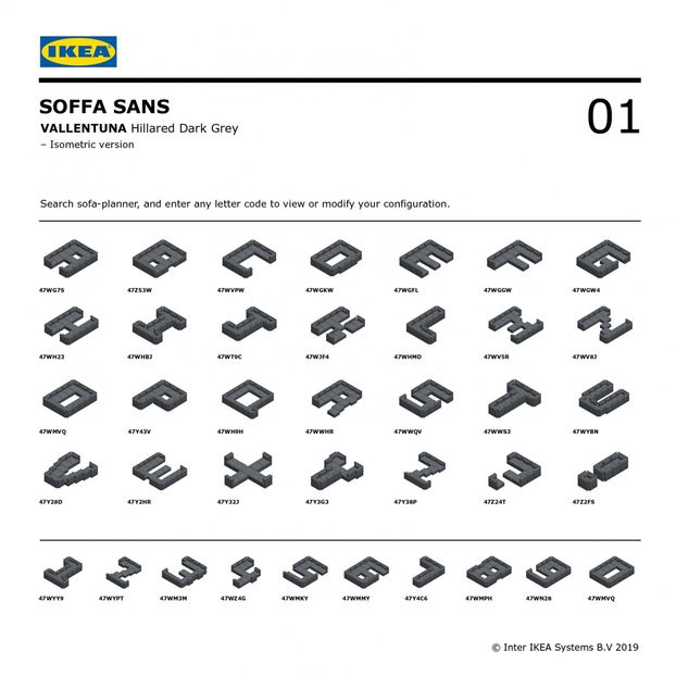 IKEA выпустила «диванный» шрифт SOFFA Sans