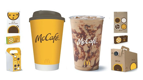 Сеть кофеен McCafé обновила логотип и фирменный стиль 