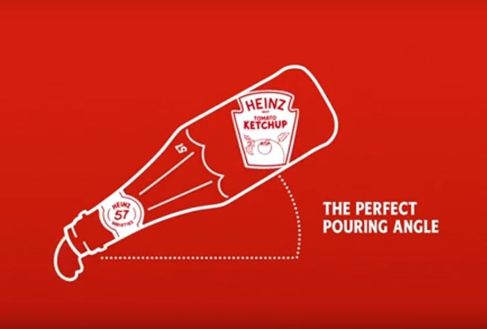Heinz разработал этикетку для правильного розлива кетчупа
