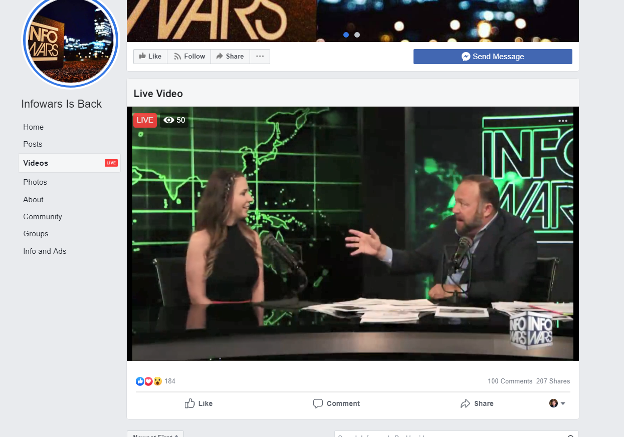 Alex Jones banned from Facebook, but he's already back