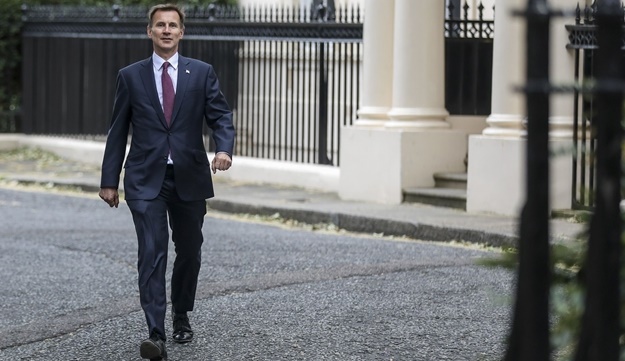 Jeremy Hunt, U.K. foreign secretary returns to his