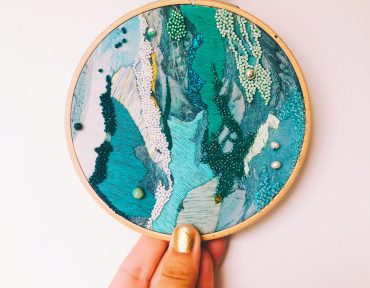 Macro Views of British Beaches Become Abstract Textural Embroideries by Emily Botelho