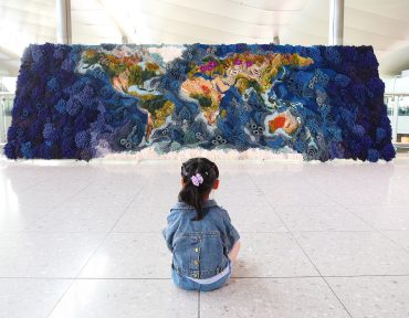 A 20 Foot-Wide Tapestry by Vanessa Barragão Recreates the World in Textural Yarn
