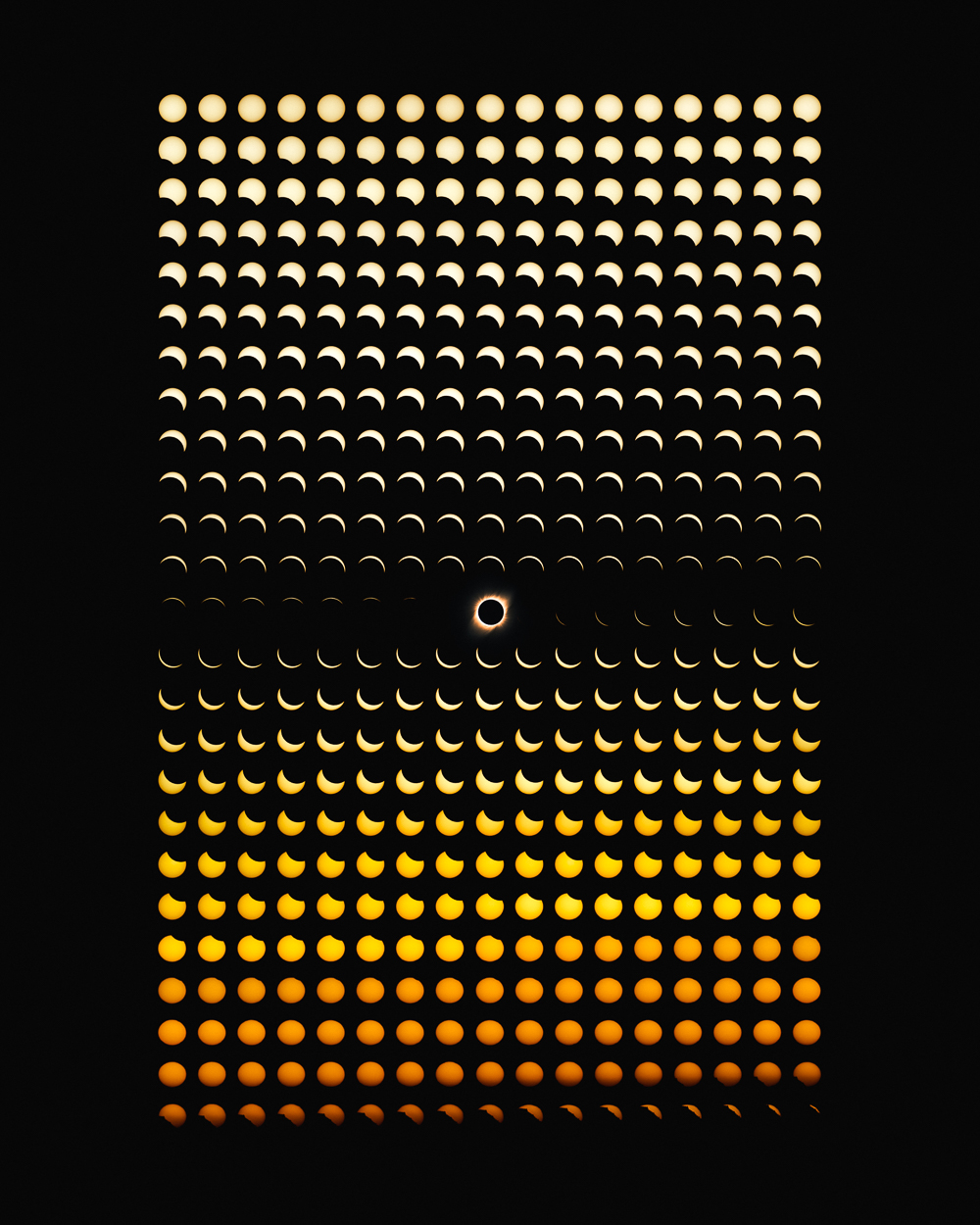 Chart-Like Composite Photographs by Dan Marker-Moore Show the Progression of the 2019 Solar Eclipse