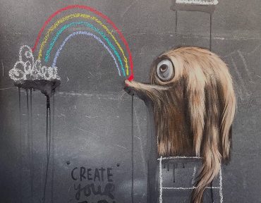 Melancholy Creatures Explore Imagined Worlds in Wistful Murals by Hayley Welsh