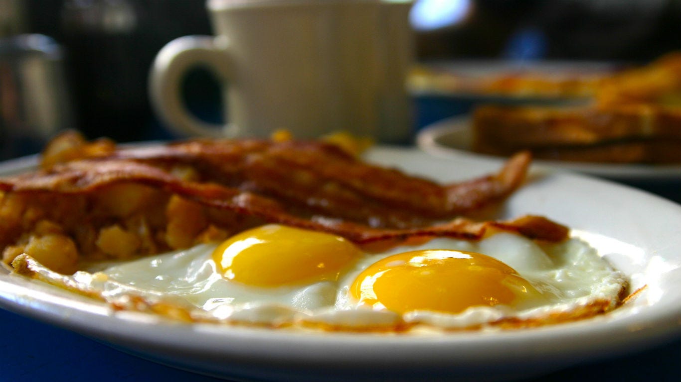 The cost of breakfast the year you were born