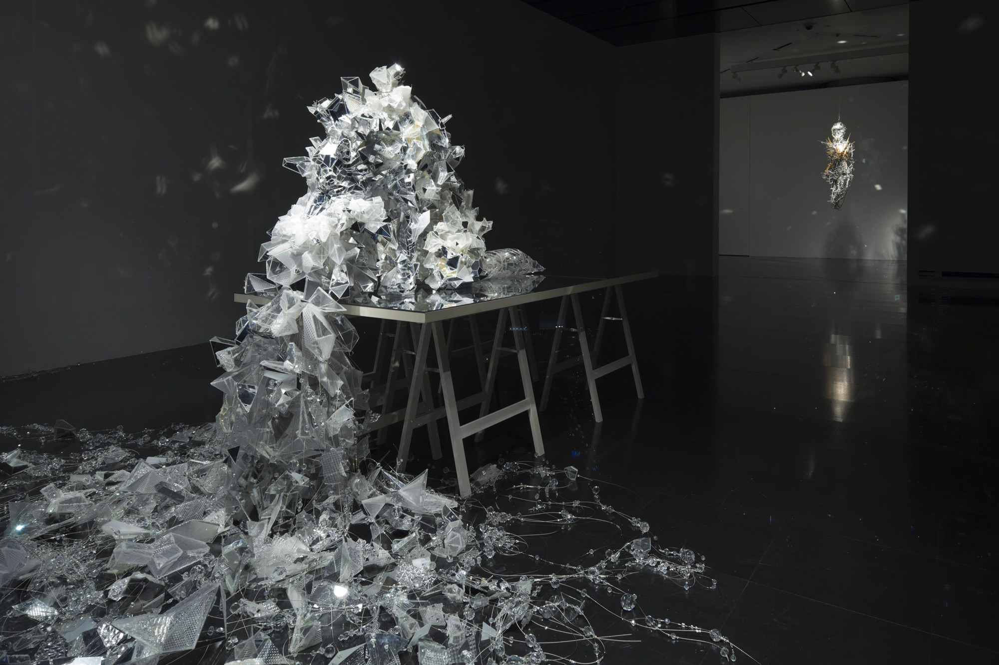 Thousands of Miniature Mirrors Dazzle and Refract in Multi-Media Sculptures by Lee Bul