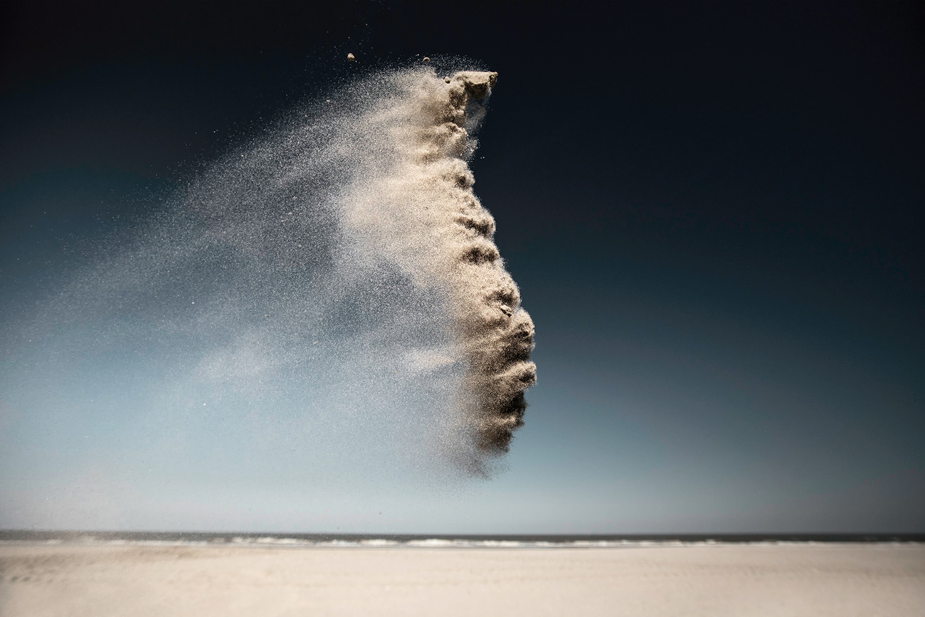 Wild Creatures Emerge From Thrown Sand in Photographs by Claire Droppert