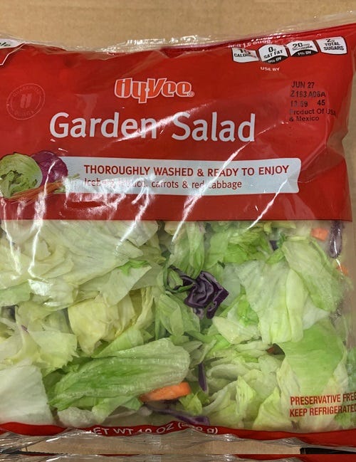 More salad recalled for Cyclospora risk