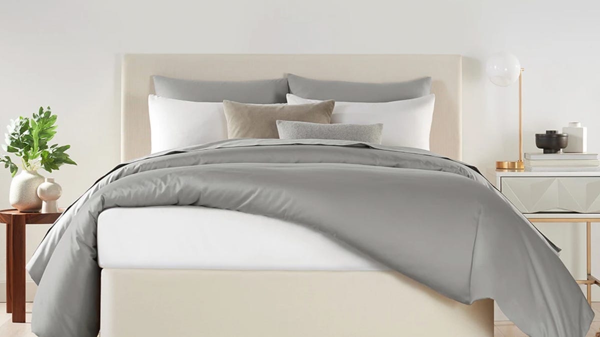 Luxury bedding is discounted big-time at Standard Textile Home right now