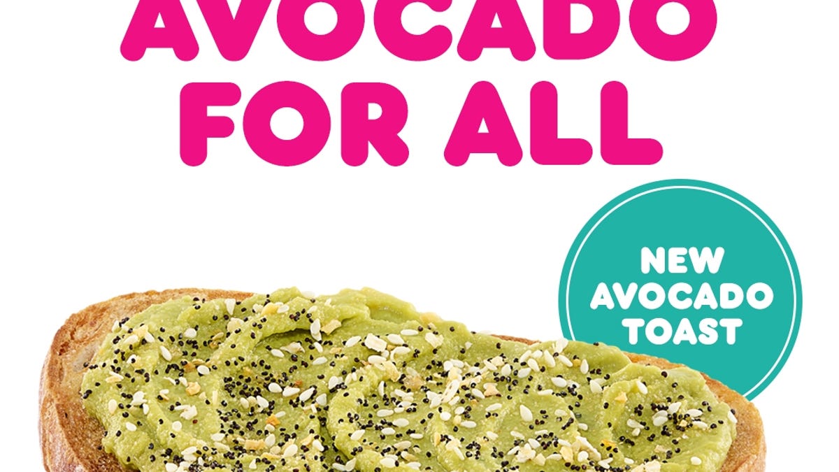 Dunkin' adds avocado toast, matcha-topped doughnut and blueberry matcha latte to its spring menu