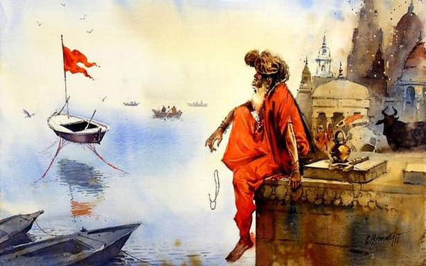 Watercolours by artist Hiremath hark back to a simpler time